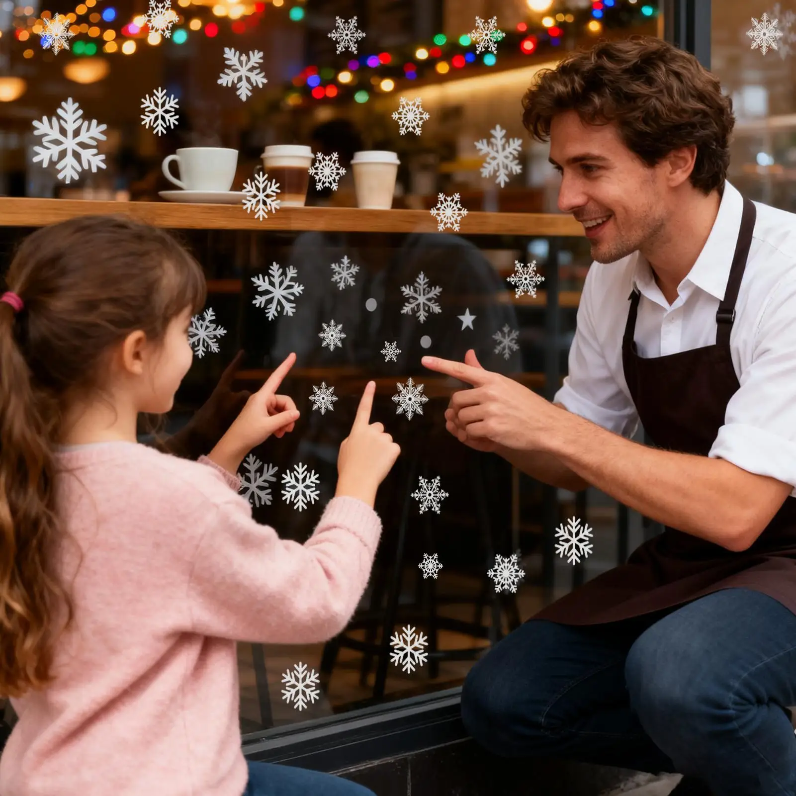 Snowflake Window Clings Static Christmas Seasonal Decor Glass Door Holiday Decals For Homeowners School Office Home Store Living