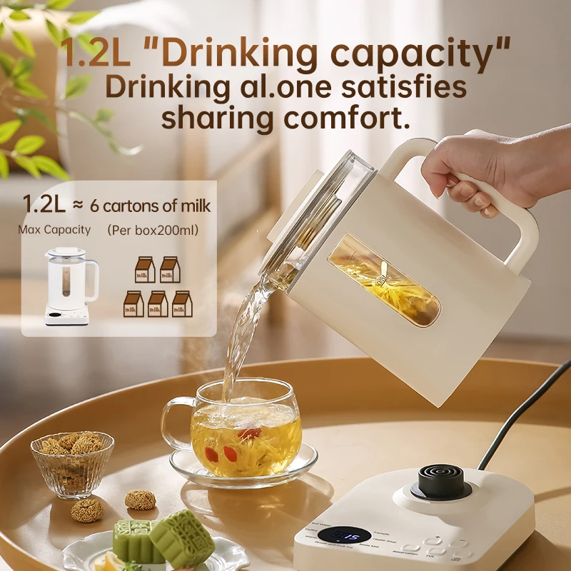 Intelligent 1.2L electric kettle with temperature control household teapot kettle kettle water soaker