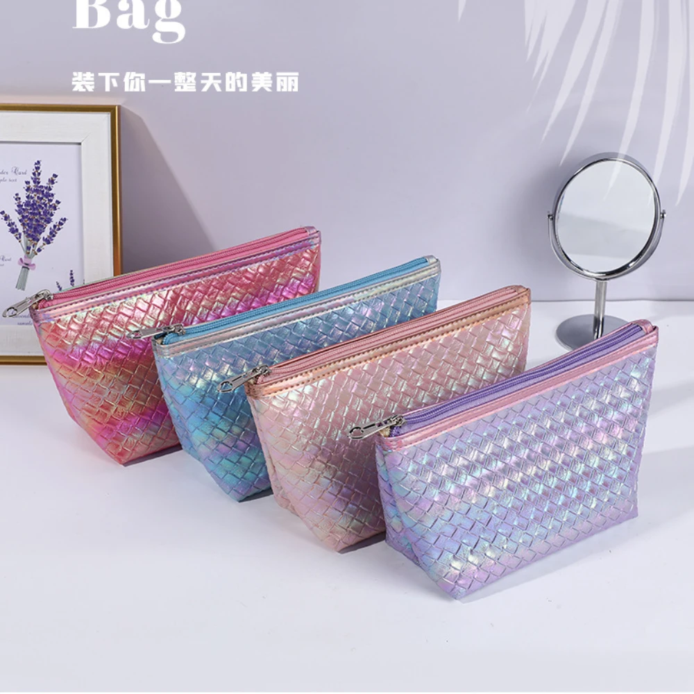 PU Leather Women Cosmetic Bag Female Makeup Pouch Toiletry Bags Makeup Bags Phone Storage Bag Lady Travel Cosmetic Organizer