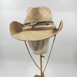 Lafite Cowboy Straw Hat European and American Cowboy Hat for Women Hat Outdoor Vacation Leisure Sun Hat for Man Cowboy Hat