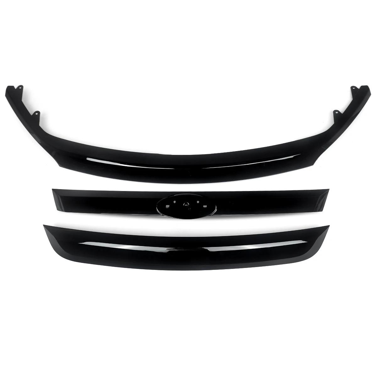 SAIQINGSP Front Upper Grille Molding Trims Gloss Black For Ford Fusion 2010-2012 Car Accessories Tools