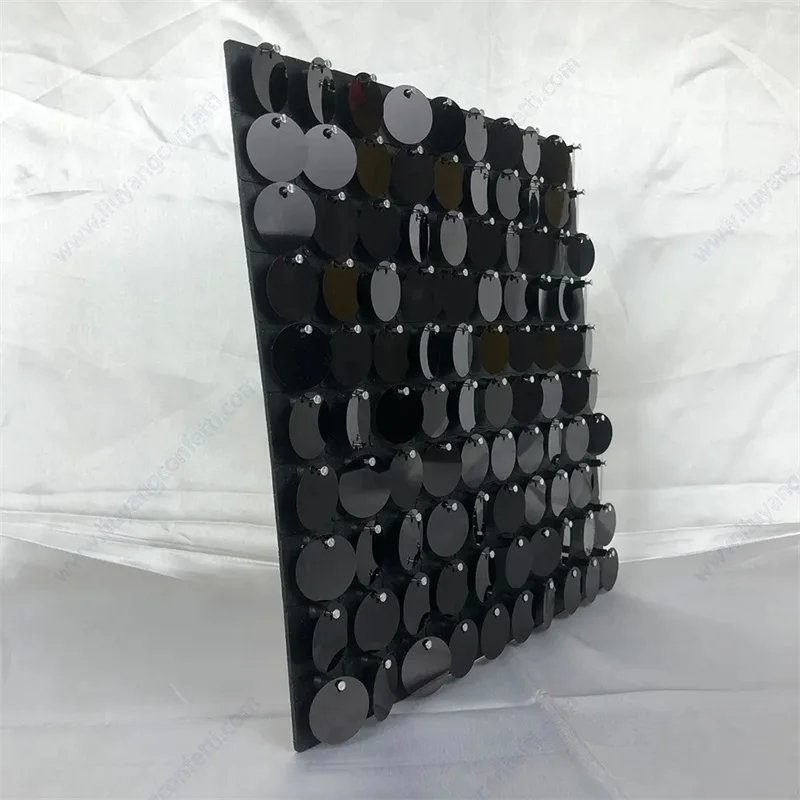 3D Mirror Effect Flash Multi-background Black Flash Wall Plate Sequins Decorative Panel Rainbow