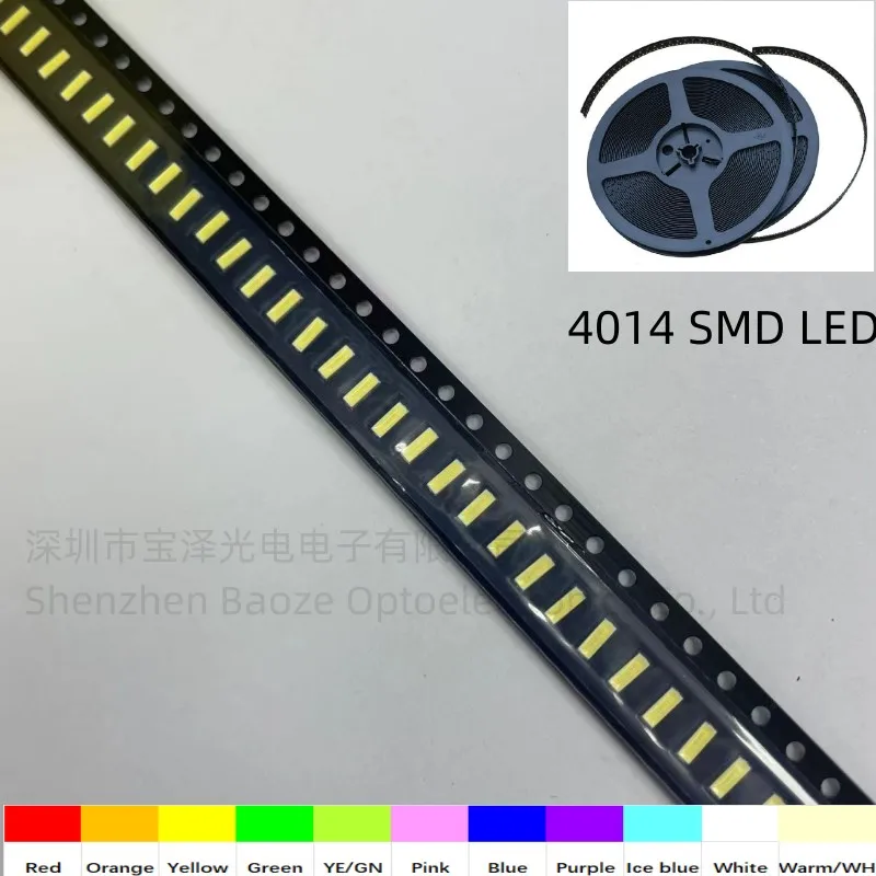 4014 SMD LED Red Yellow Green White Blue Orange Pink Ice Blue  light emitting diode 100pcs/lot