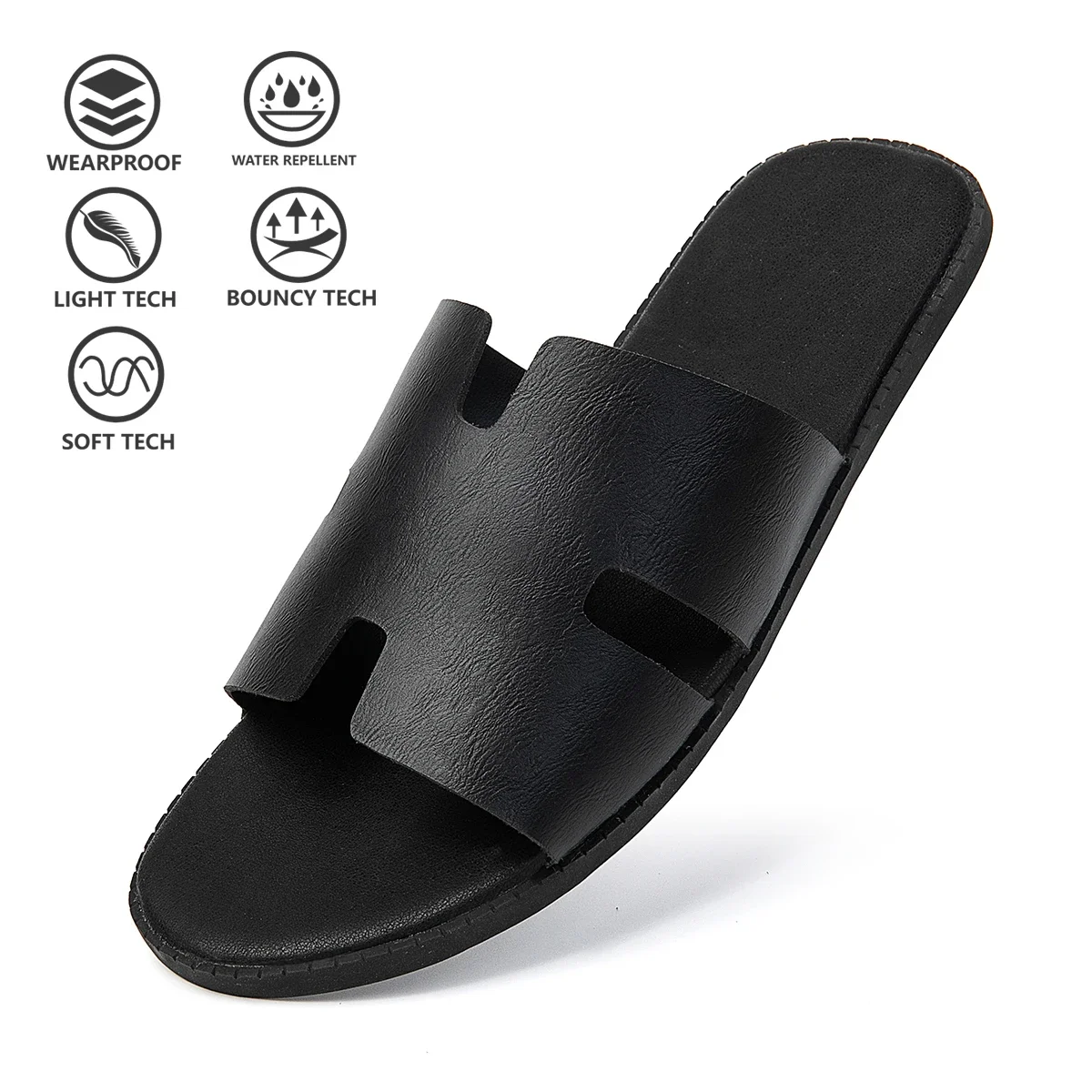 Neue Herren-Alltagsschuhe, Badezimmer- und Outdoor-Freizeitsandalen, rutschfest und verschleißfest, leichte, coole Herren-Slipper. – Detail 20