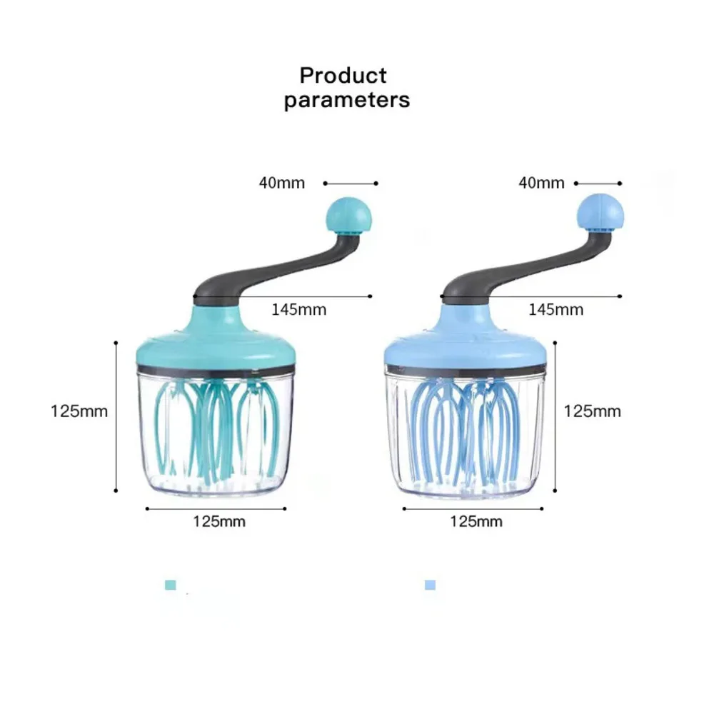 Semi-Automatic Whisk | Multifunctional Hand Crank Beater | Manual Egg & Cream Mixer for Baking