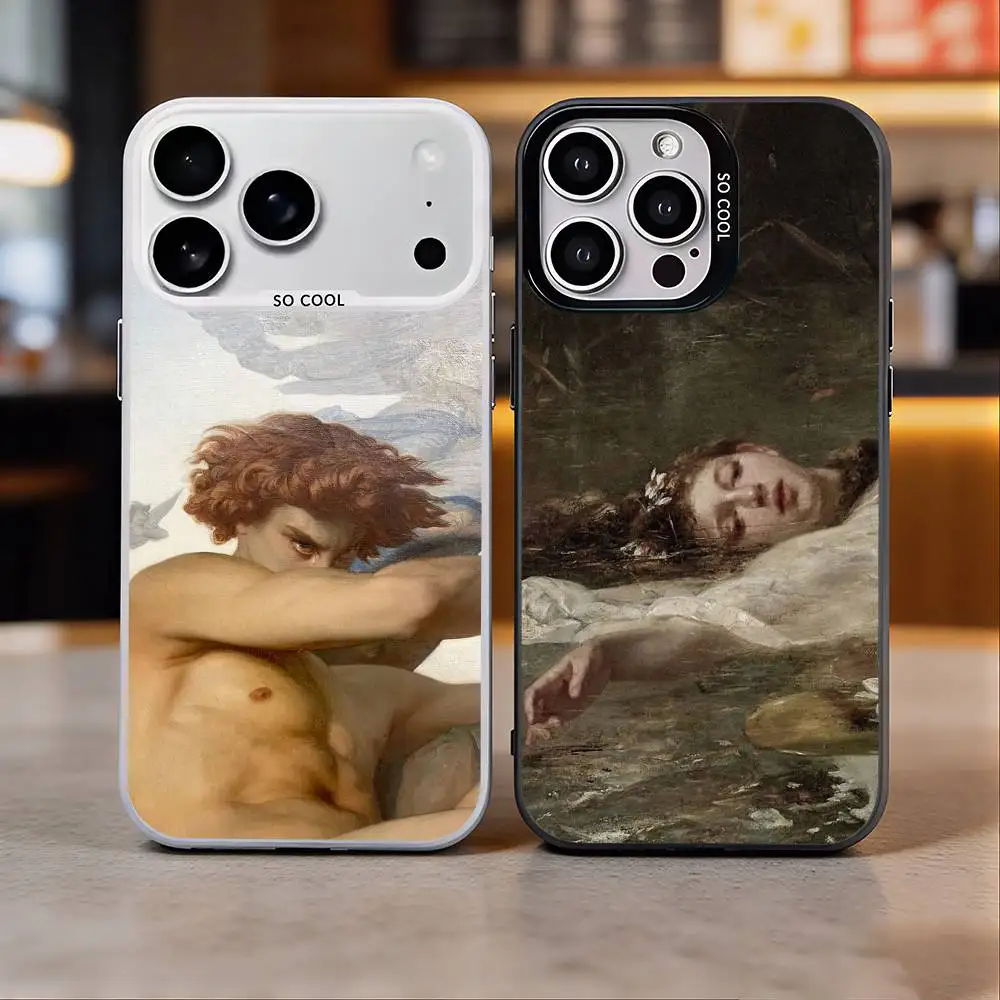 Renaissance Art   Colorful Silver Back Phone Case For IPhone 17 16 15 14 13 12 11 Plus Pro Max Plus
