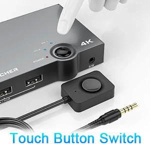 Conmutador kvm de 4 puertos usb 2,0, conmutador 4k, 60hz, hdmi, compatible con 2 PC, salida HDMI y USBS