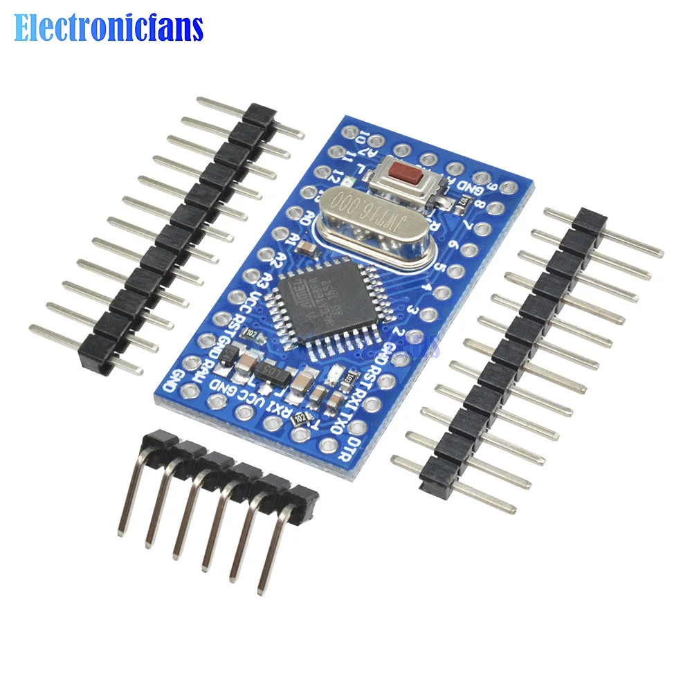 Pro mini 5V/3.3V Plug-in Crystal Oscillator ATMEGA168 Blue Board Controller Board Development Board