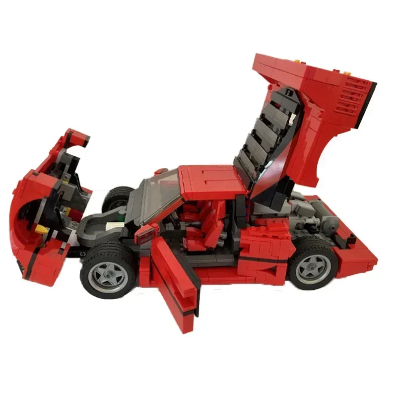 Klasyczna 10248 wyścigowa F40 kompatybilny MOC-49743 samochód sportowy 1192 szt. Splicingu klocki do budowy Model zabawkowy DIY prezent dla dzieci