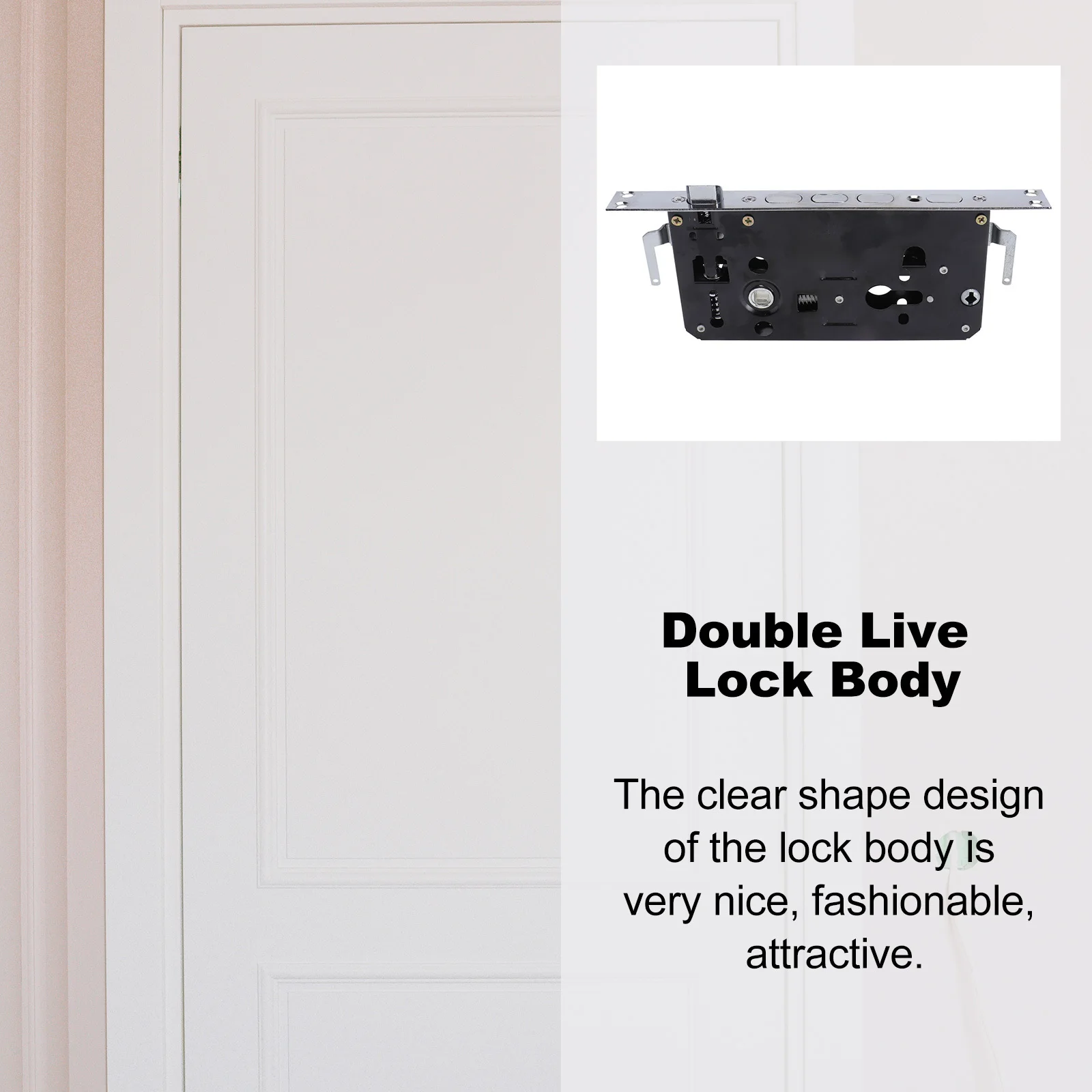 

1Pcs Anti-Theft Door Lock Body No Burr Surface Finish Fashionable Design Mechanical Vintage Door Lock Hook