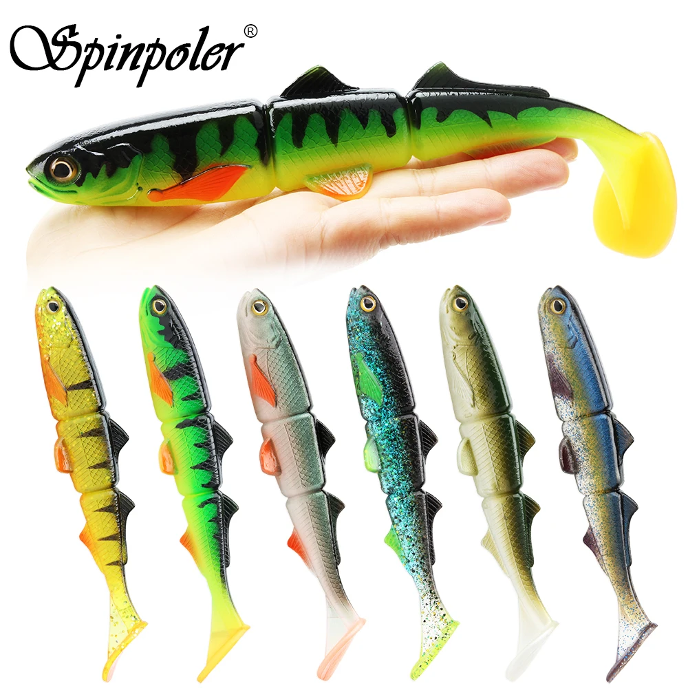 Spinpoler 16 cm/22 cm articulé Shad brochet leurre de pêche queue de pagaie appât appât coulant Wobbler appât souple perche matériel de bar