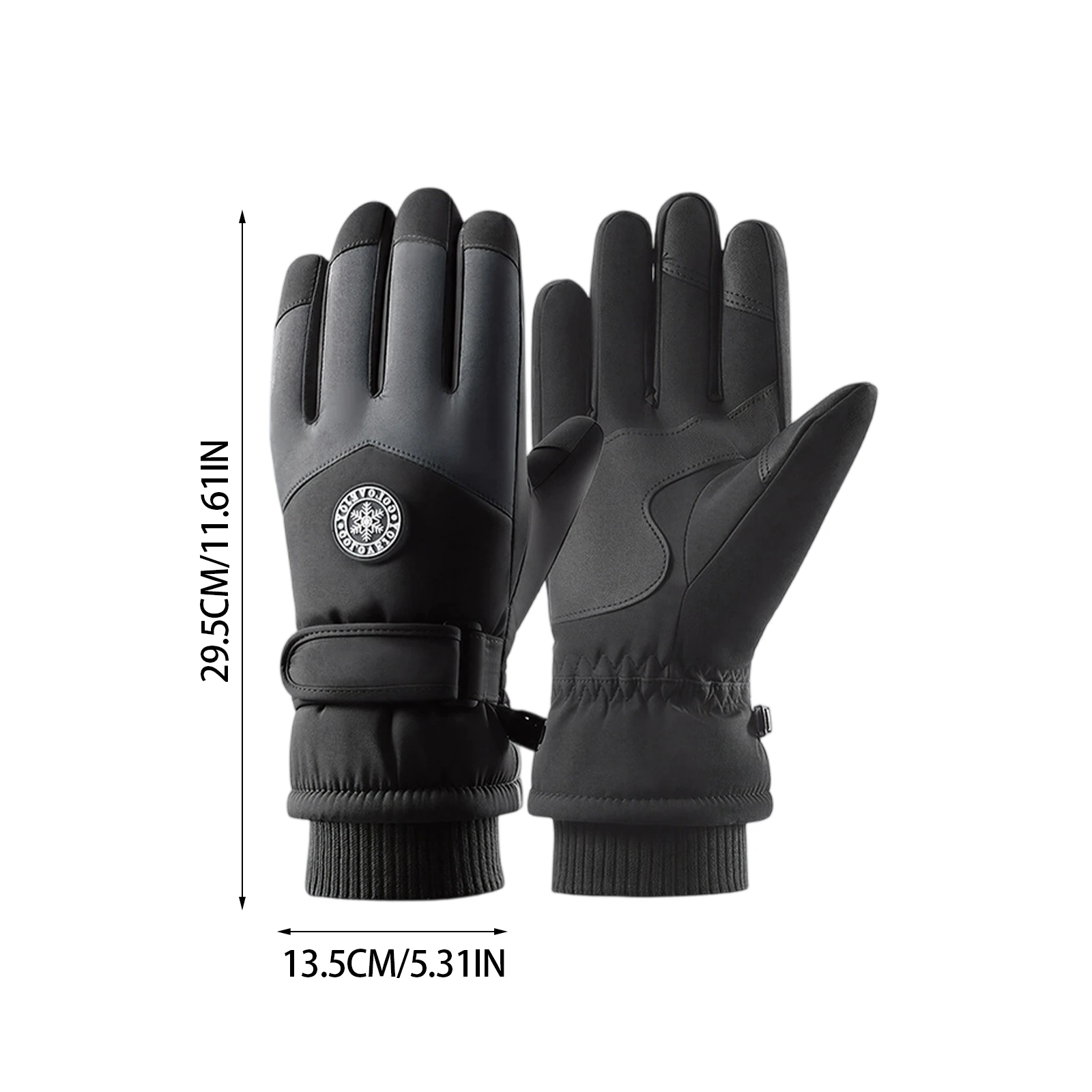 قفازات تزلج شتوية للرجال والنساء مقاومة للرياح قفازات لمس حرارية دافئة بطبقة مزدوجة قفازات سميكة لركوب الدراجات النارية