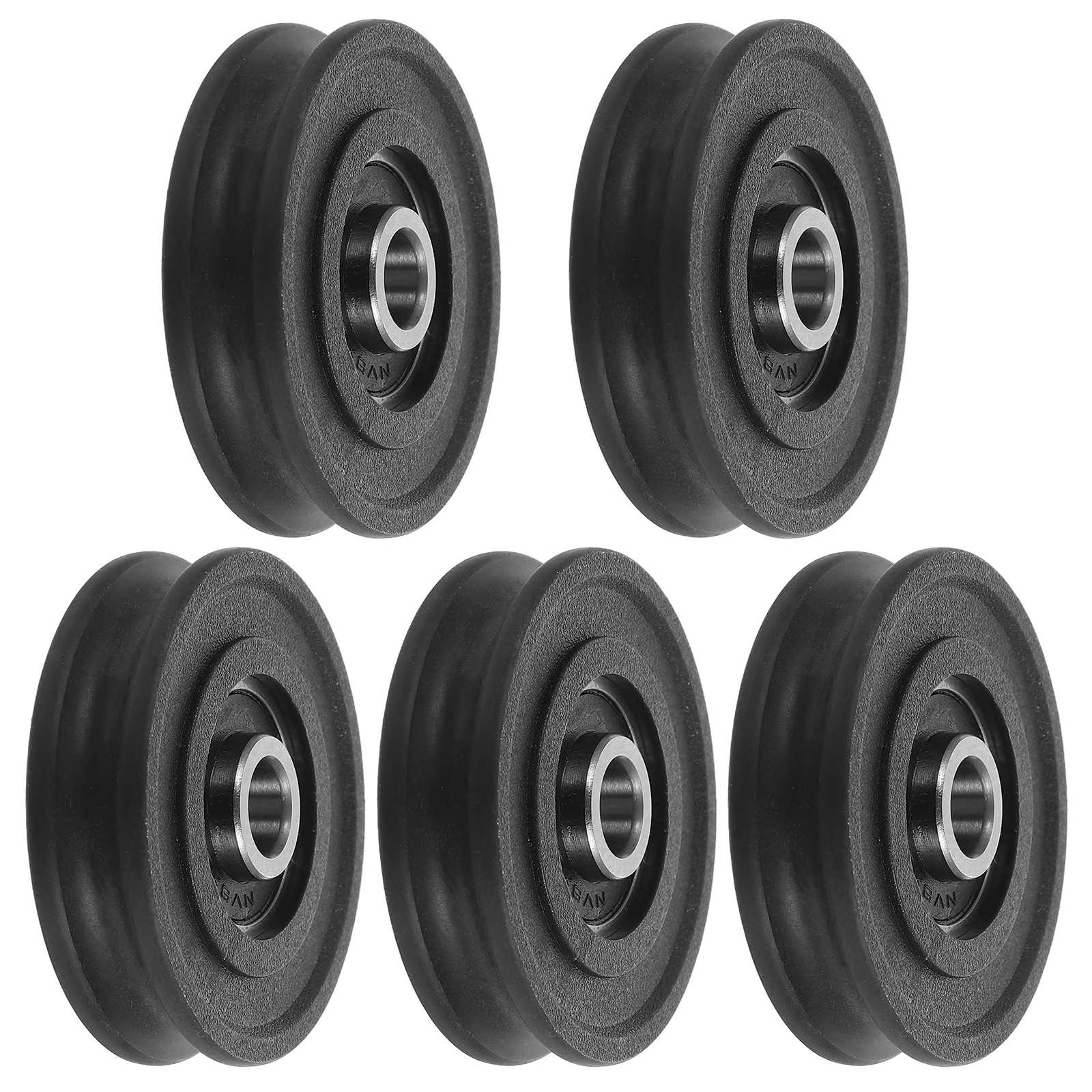 

5PCS U-Groove Pulley Wheels Nylon Coated Bearings for Doors Windows Drawers Steel Wire Track Roller Guide Smooth Quiet Sturdy