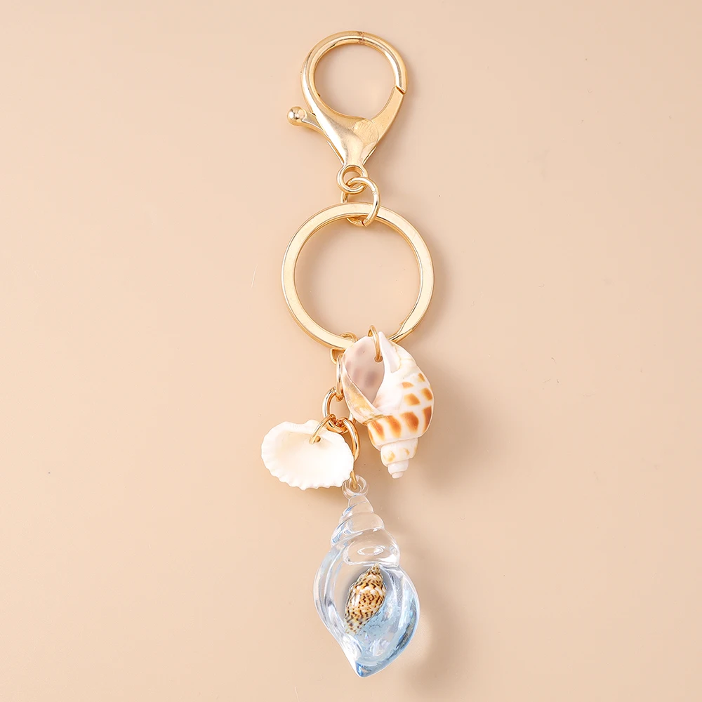Aihua Bunter Bohemian-Stil Niedlicher Muschel-Schlüsselanhänger für Männer und Frauen, Handtaschenanhänger, DIY-Schmuck für Sommer, Strand und Urlaub, Geschenk – Detail 8