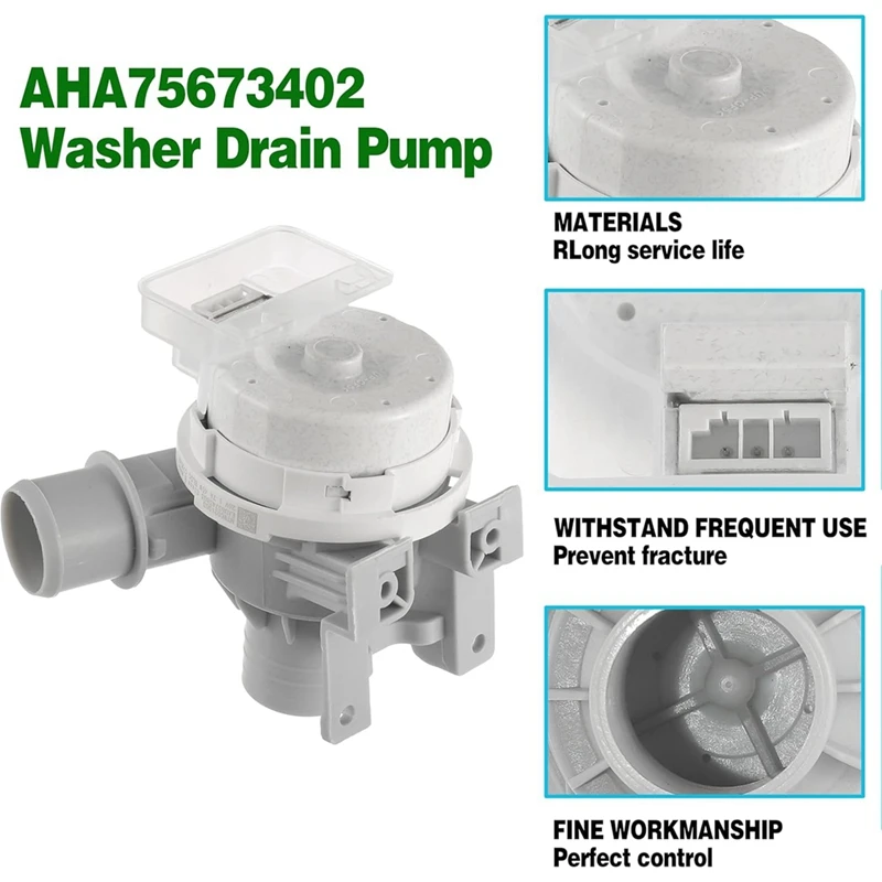 AHA75673404 Washer Drain Pump Assembly For  Washing Machine Drain Pump Replace AP6978814 PS12748410