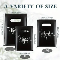 50/100pcs various sizes reinforced plastic gift bag, multi-functional pearlescent tote bag for wedding, birthday, bridal gift