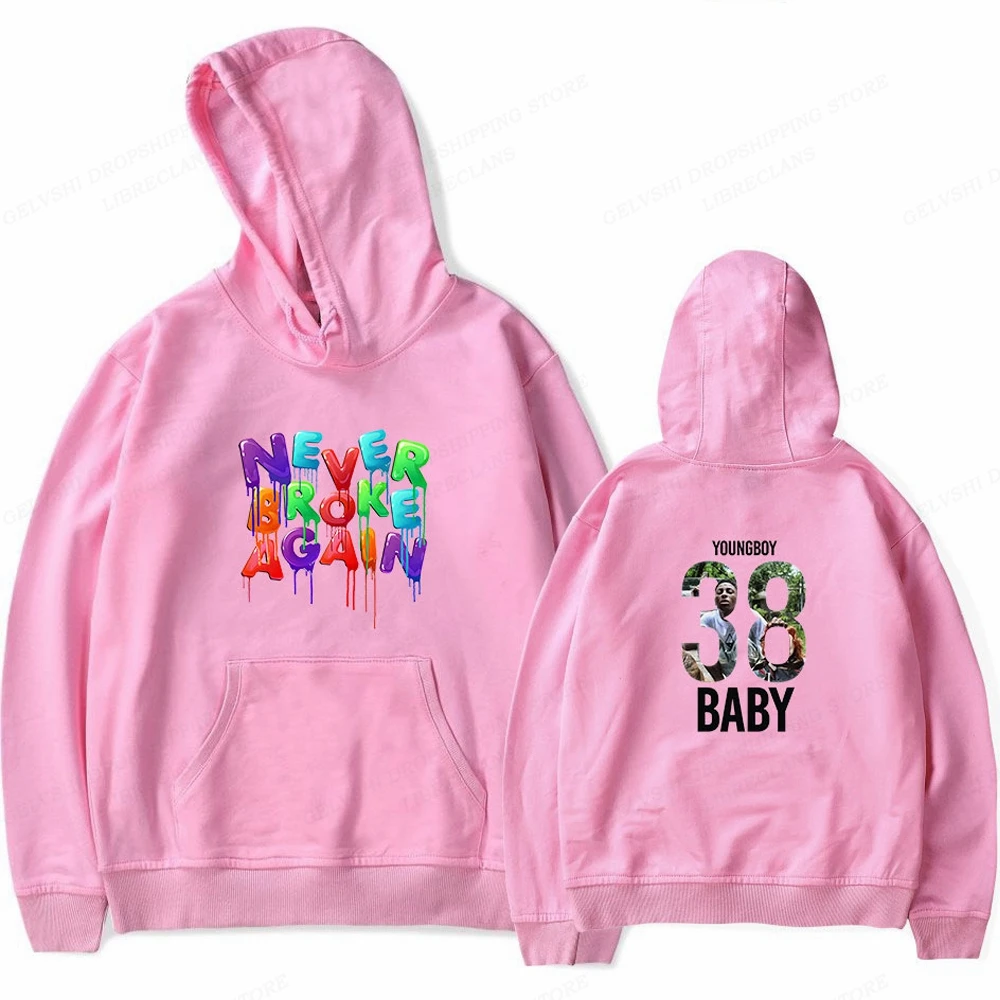 YoungBoy Hoodie kaus pria tidak pernah rusak lagi Hoodie pria Hoodie Hip Hop Sweatshirt mantel anak laki-laki Sweatshirt pakaian Rapper