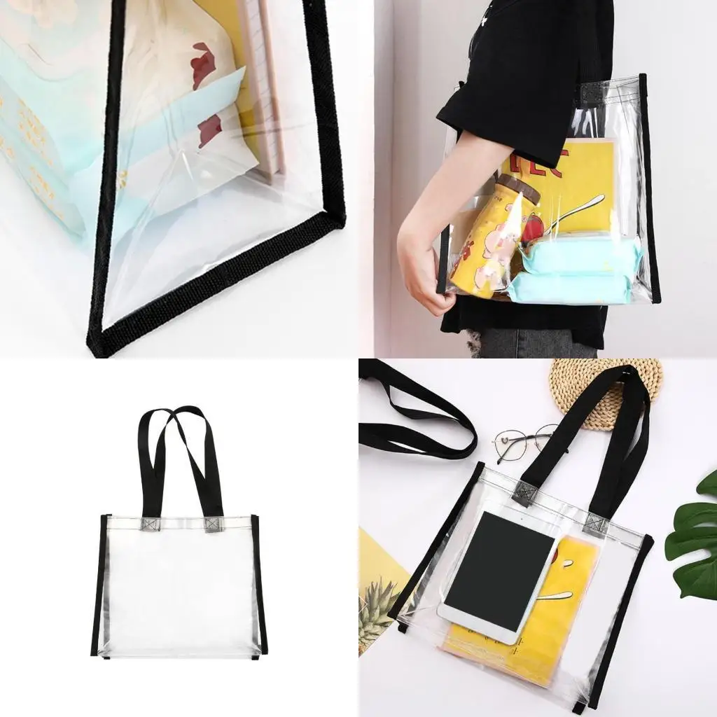 

D46D Clear Tote Bag с ручками прозрачные