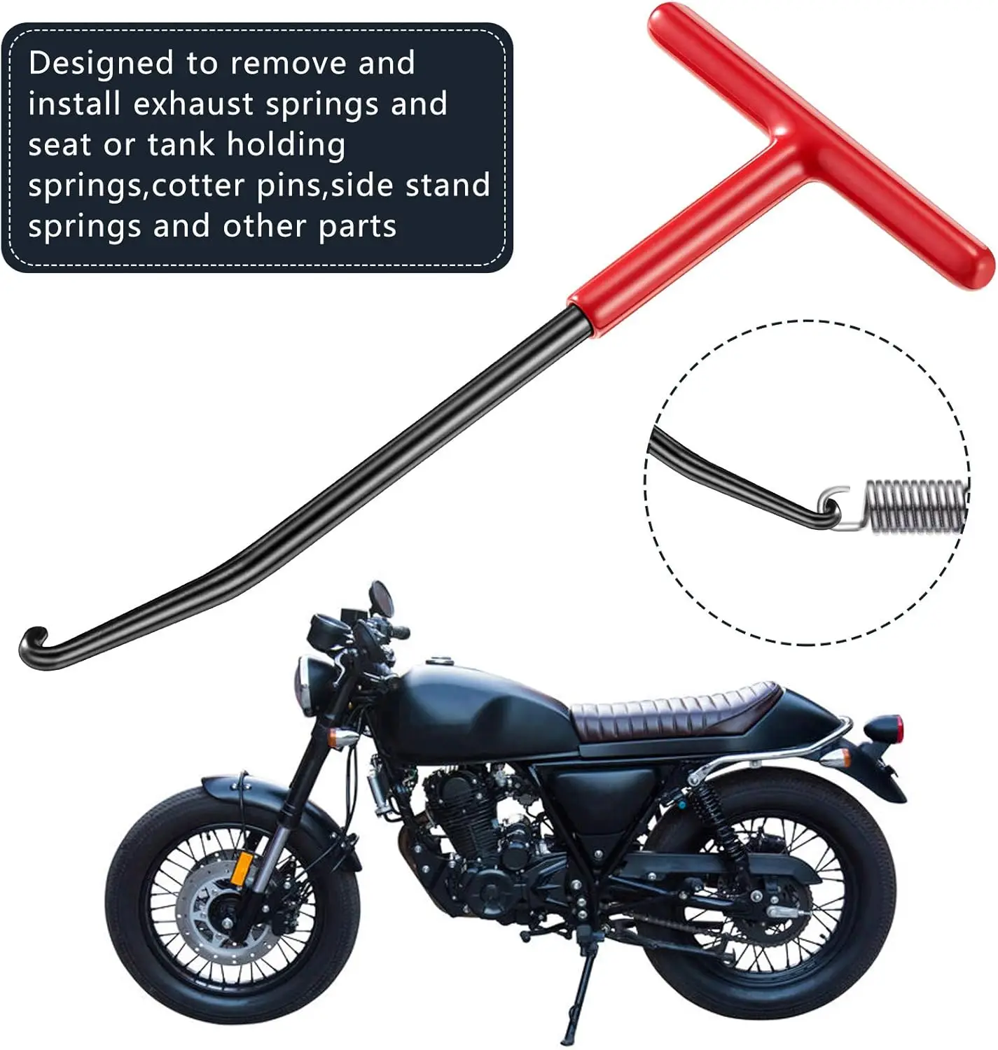 

Motorcycle snow ATV motorcycle bearing puller disassembly tool T-shaped handle motorcycle maintenance exhaust spring tool