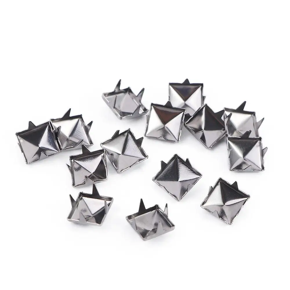 Spikes Spots Nailhead Pyramid Shape Silver Metal