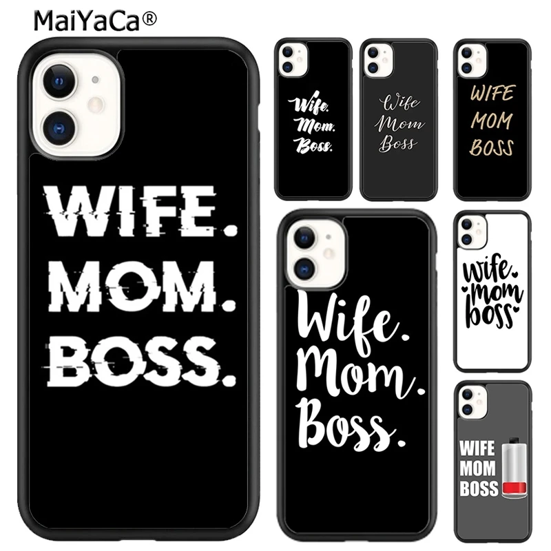 MaiYaCa Wife Mom Boss Phone Case Cover For iPhone 17 Air 16 15 plus 11 12 13 14 pro max shell  coque