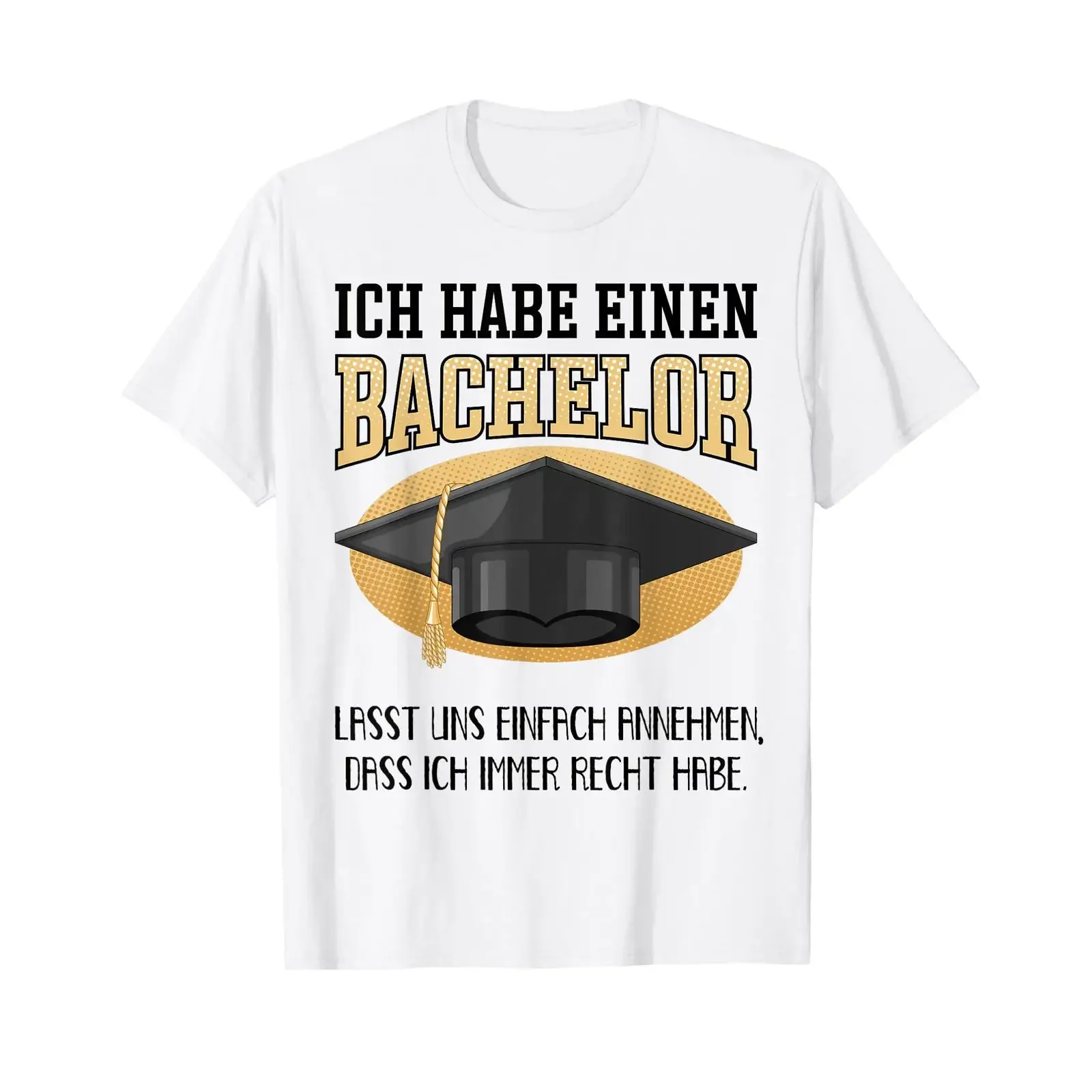 Bachelor Graduation Saying Exam Bestanden Uni Gra T Shirt White vintage Washed Stretched streetwear graphic Slightly