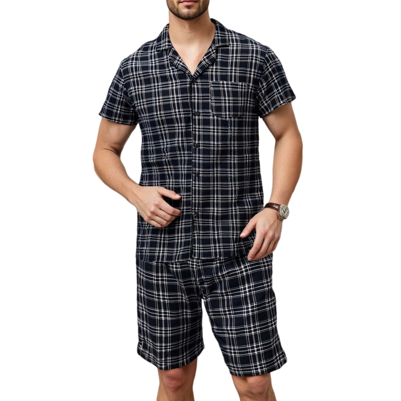 Grey Black Plaid