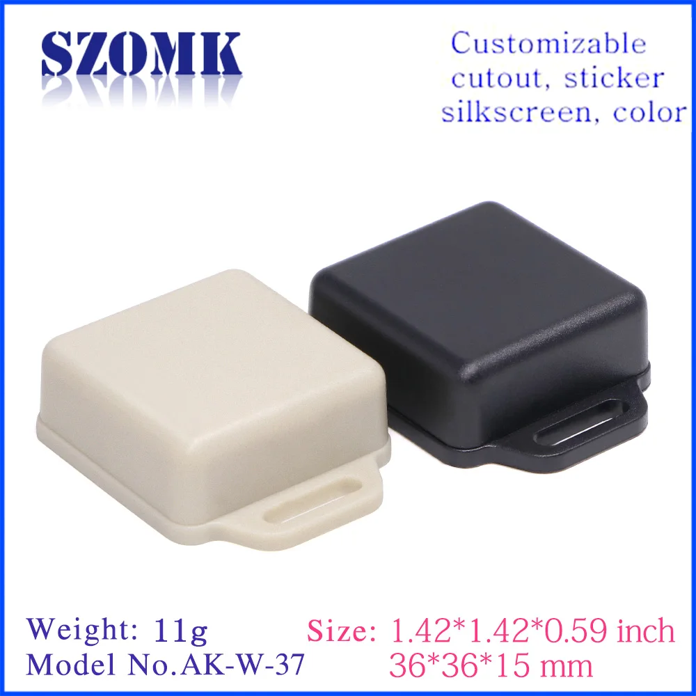 6Pieces Plastic small junction box  electronic case 36*36*15 mm abs plastic enclosures for electronics diy case housing szomk