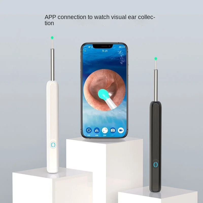 Visual Ear Pick Smart Wireless Ear Wax Remover Luminous Otoscope Ear Cleaner 1296P HD Endoscope Mini Camera Health Care