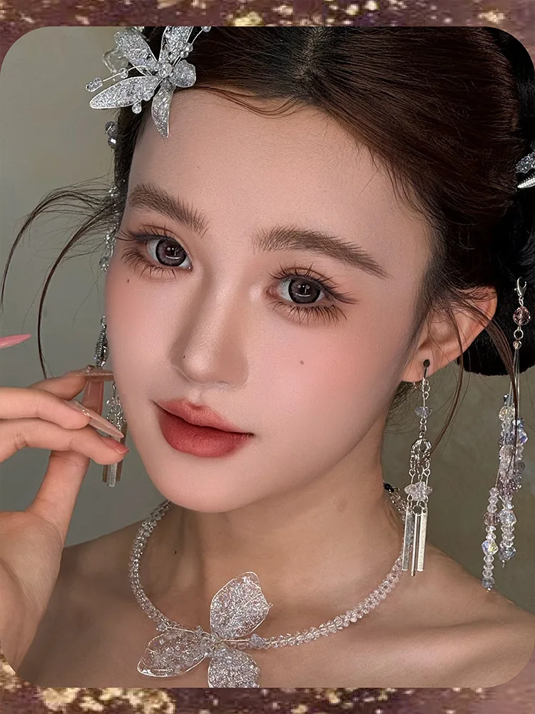 Kein Kleber, schwarzbraune, einzelne Cluster-Kunstwimpern, natürlich aussehende, geflügelte Wimpern im Fox-Eye-Stil, chinesischer Stil, zur Augenverlängerung – Detail 8
