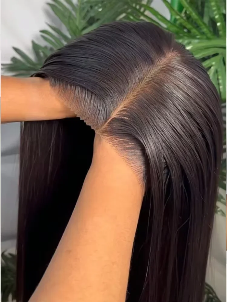 Black Women Brazilian Human Hair Wigs 40 42 Inch Super Long Bone Straight Texture 250 Density 5x5 13x6 HD Lace Front Natural Looking Thick Wigs