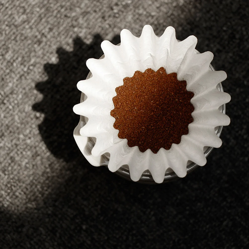 

50pcs Hand Drip Filter Paper Basket Filters Fine Filtration For Coffee Powder Coffee Supplies Kitchen Bar Tools