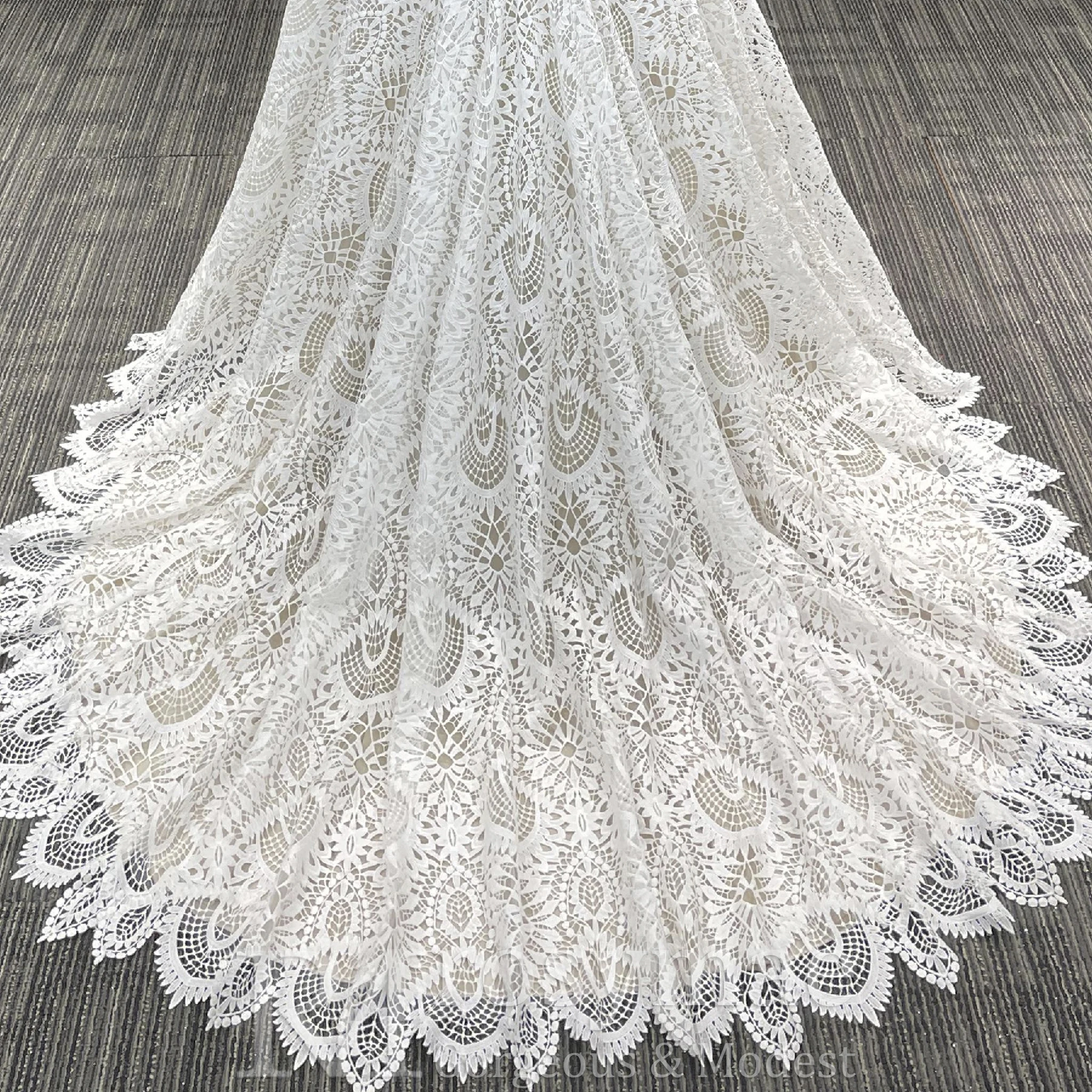 Rosymae Elegant High-Neck Lace Mermaid Wedding Dress Bridal Gown for Brides Свадебные платья