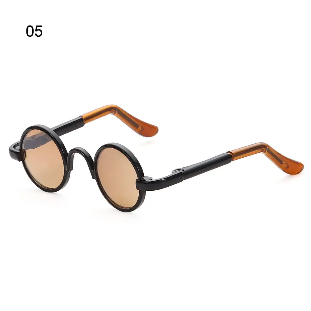 إكسسوارات هدايا للبنات صغيرة لنظارات الدمى 1/4، نظارات بإطار دائري لطيف