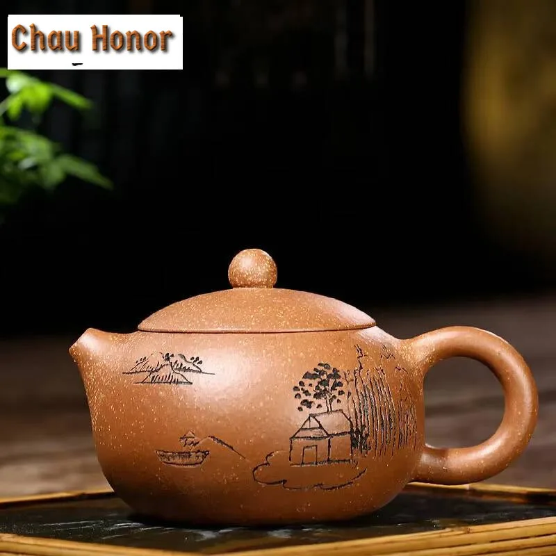

310ml Classic Yixing Purple Clay Teapot Large Capacity Handmade Tea Pot Zisha Tea Set Kettle Tea Ceremony Customized Accessories