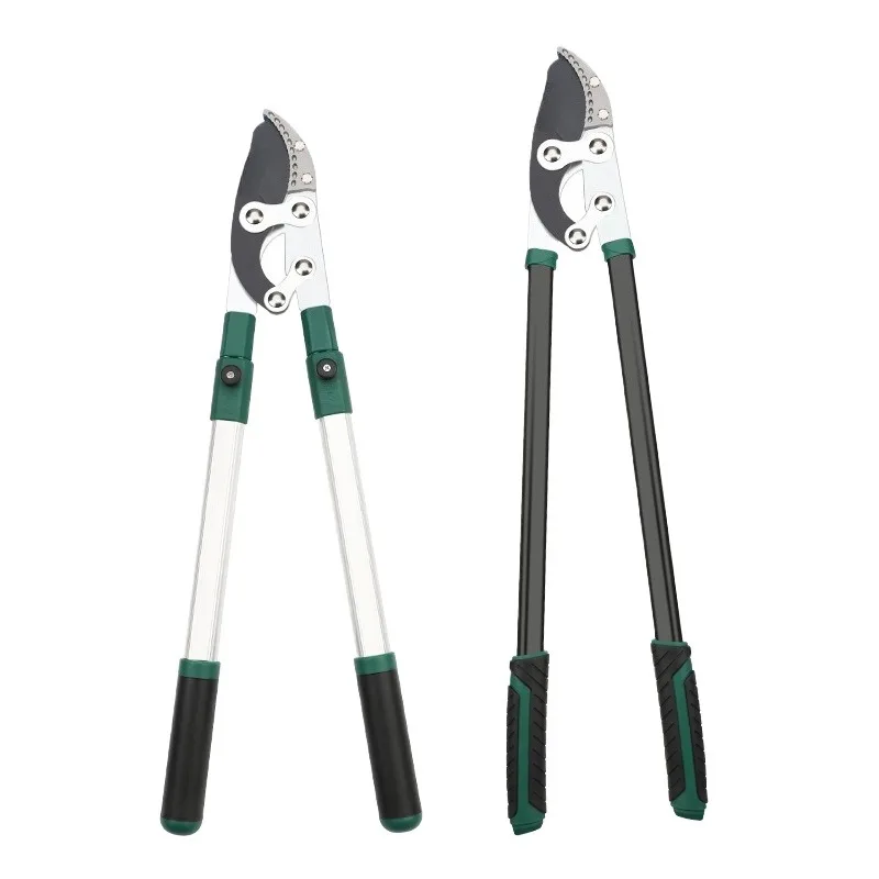 Heavy Duty Telescopic Tree Pruner  Blade Aluminum Non-Slip Handle Labor Saving Gardening Branch Cutter