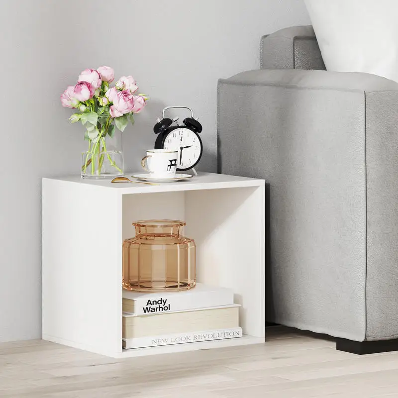 Modular Cube Storage Organizer, Wooden Open Bookshelf, Stackable Display Shelving Unit For Living Room Bedroom Study, Space Saving Home Organization Furniture, White