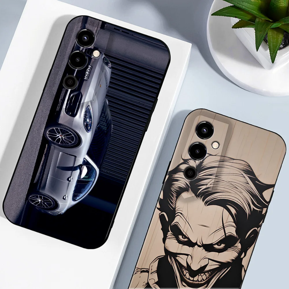 Case For Tecno pova neo 2 Silicon Phone Back Cover Black Tpu Case cute pattern skull