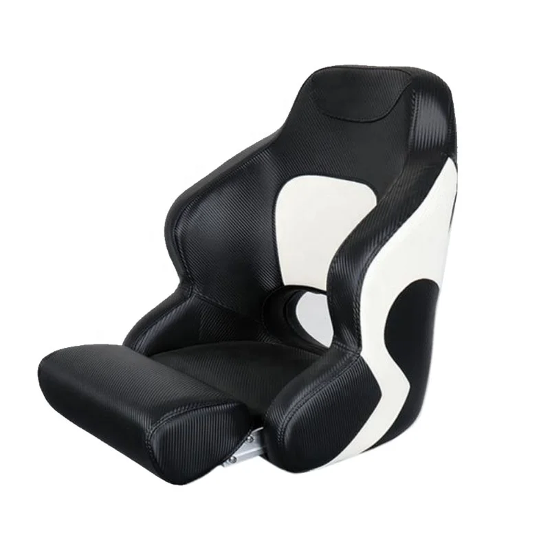 

Marine Customized Color Black Boat Seats High Back Soft Deluxe pilot Seat Boat Seat for Yacht Speedboat
