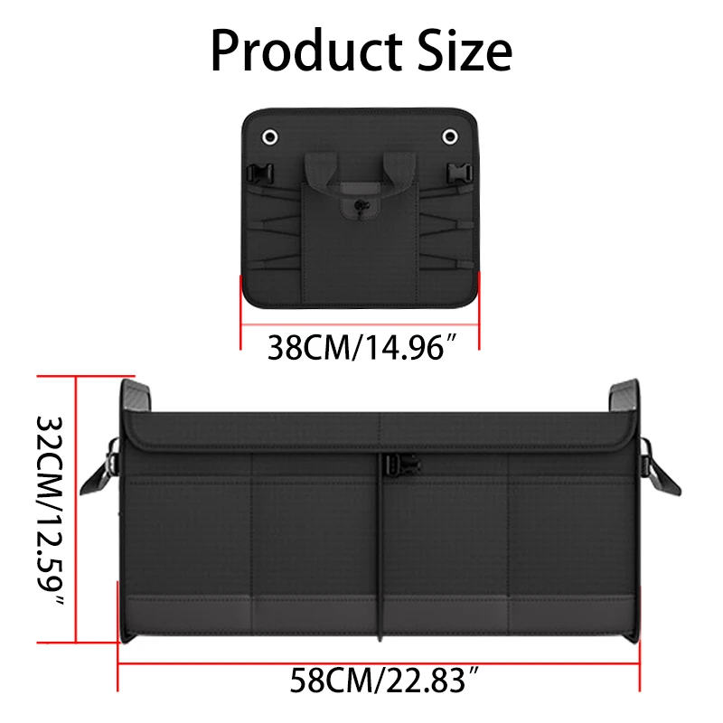 Car Trunk Waterproof Luggage Compartment Foldable Portable Large Capacity Storage Box Durable Multifunctional Car Storage Box