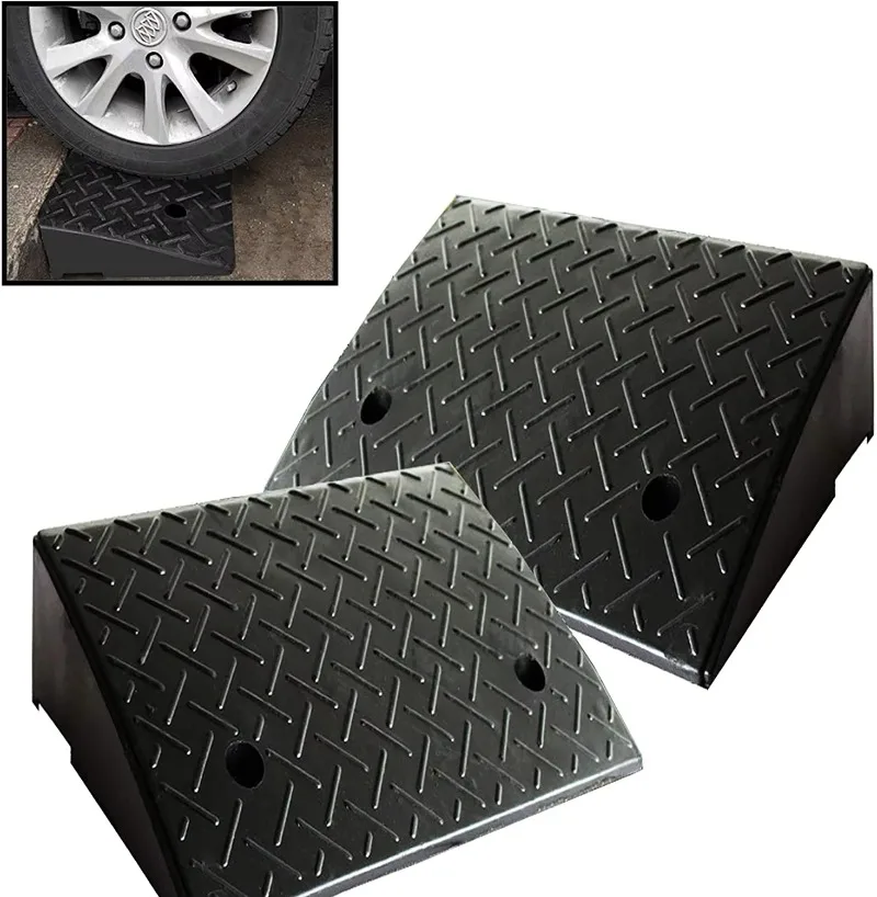 Car Parking Wheel Limiter Plastic Curb Ramp 9F Rubber Pvc Vehicle Wheelchair