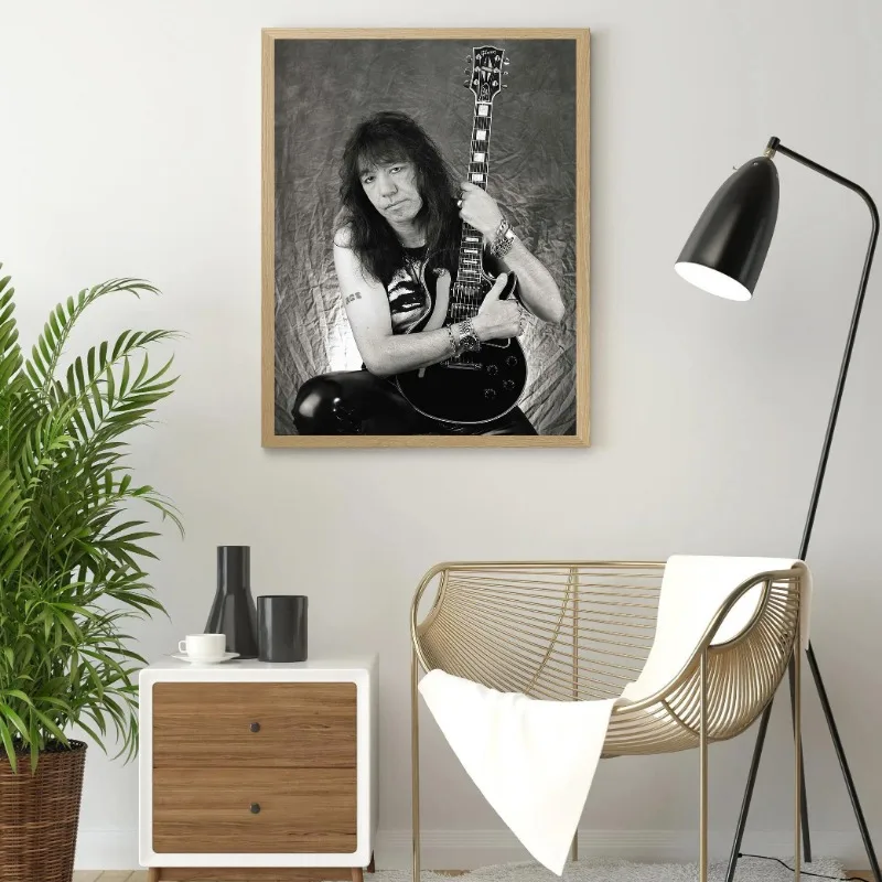 Ace Frehley Tribute Canvas Rock Legend Guitarist Poster Kiss Modern Vintage Wall Art for Living Room Music Room Decor Fans Gift