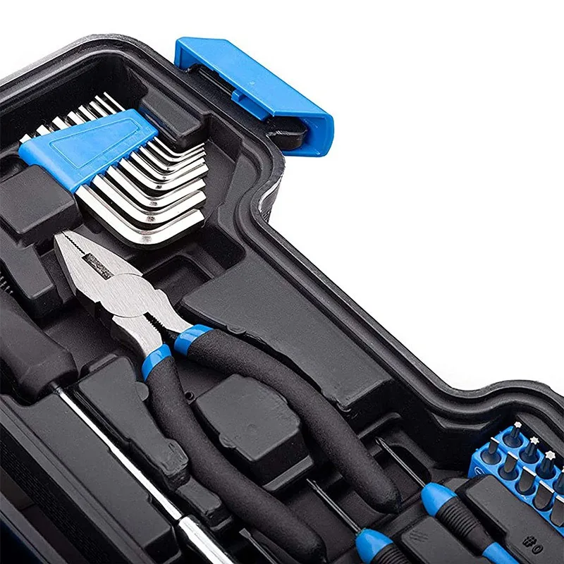 BIESUO 39-piece Household Multi-functional Blue Hardware Tool Set Auto Repair Tool Set Household Hardware