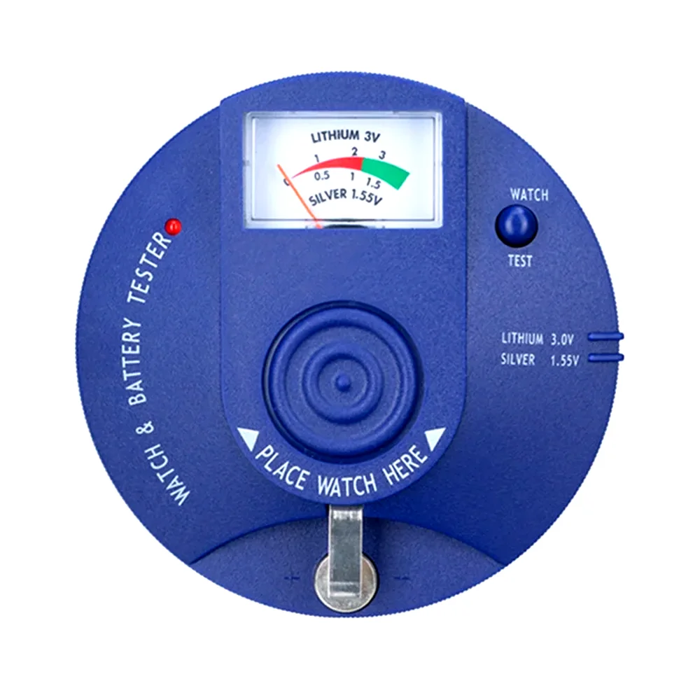 2025 testador de movimento de quartzo, testador de pulso de bateria de relógio de tipo circular e analisador de bateria de célula de botão de 1.5v 3v