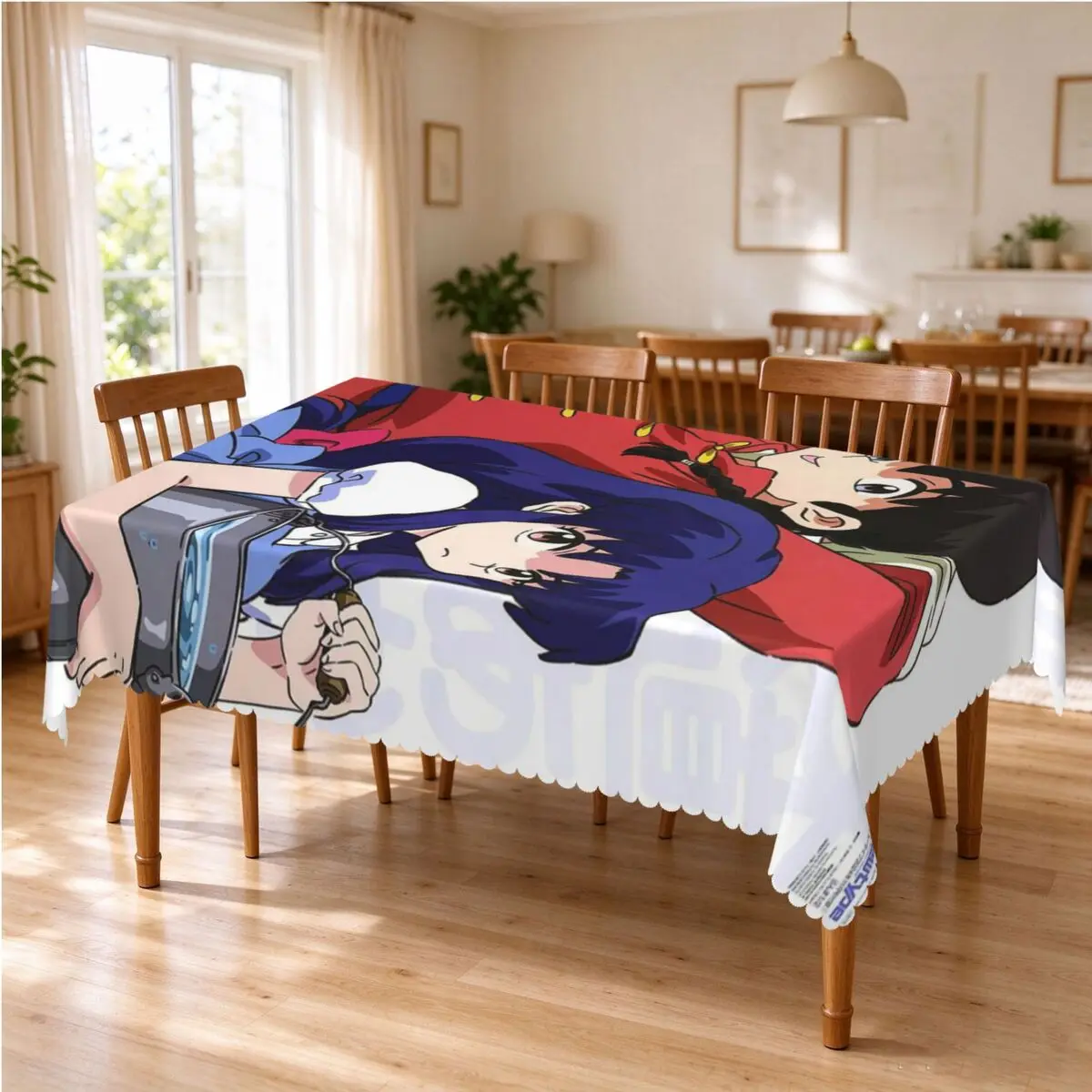 P Chan Ranma Akane Anime Tablecloth Restaurant Kitchen Rectangular Tablecloth Festival Decorations Outdoor Dining Table Cover