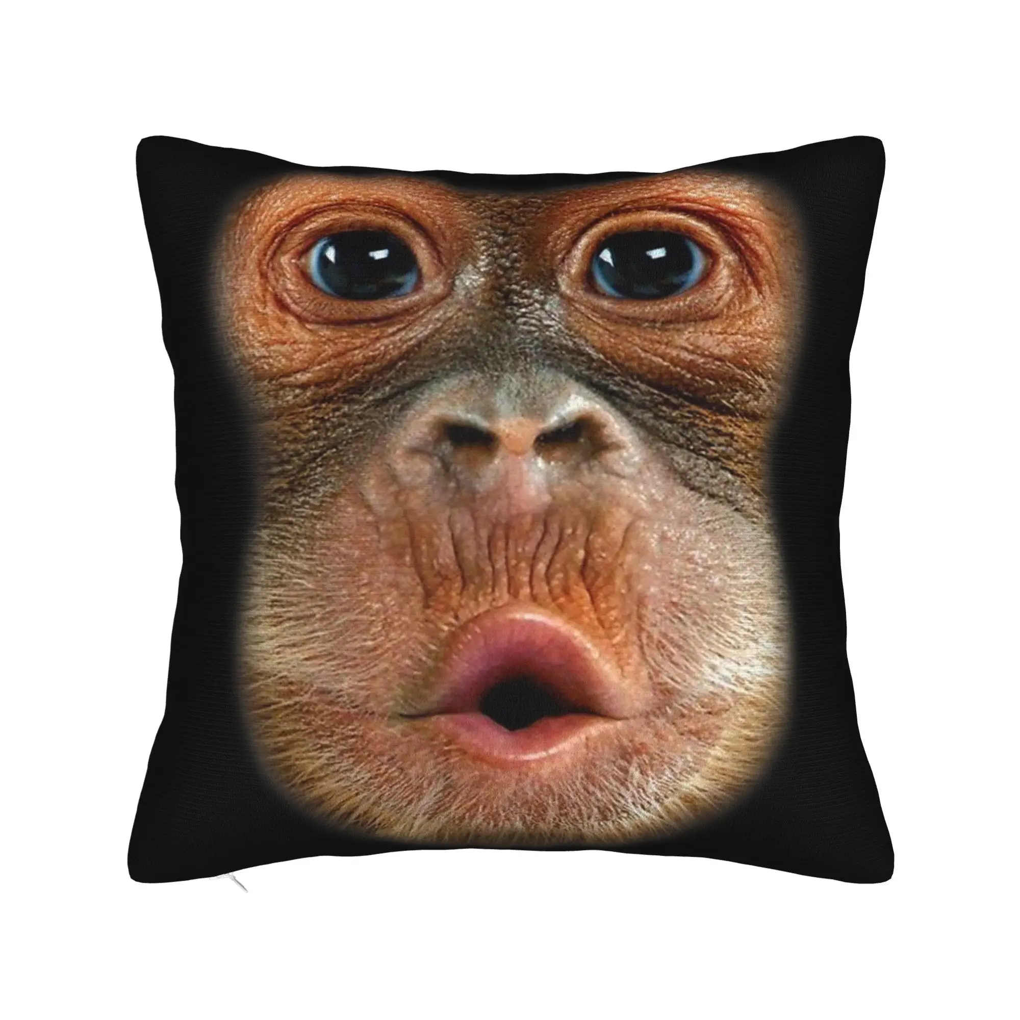 Decorative Pillowcase Thinking Monkey Meme  Stuff Home  Throw Pillow Case Cover Zippered Multi-Size