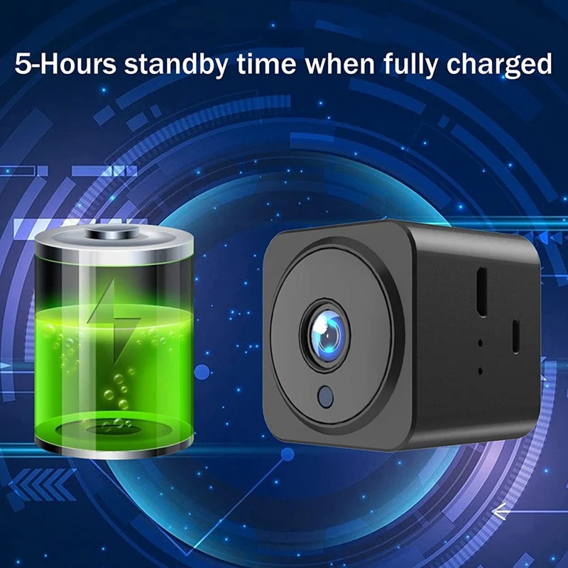 4K 1080P كاميرا مراقبة صغيرة كاميرا مراقبة داخلية واي فاي كاميرا بث مباشر للهاتف المحمول App كاميرا داخلية مع بطارية