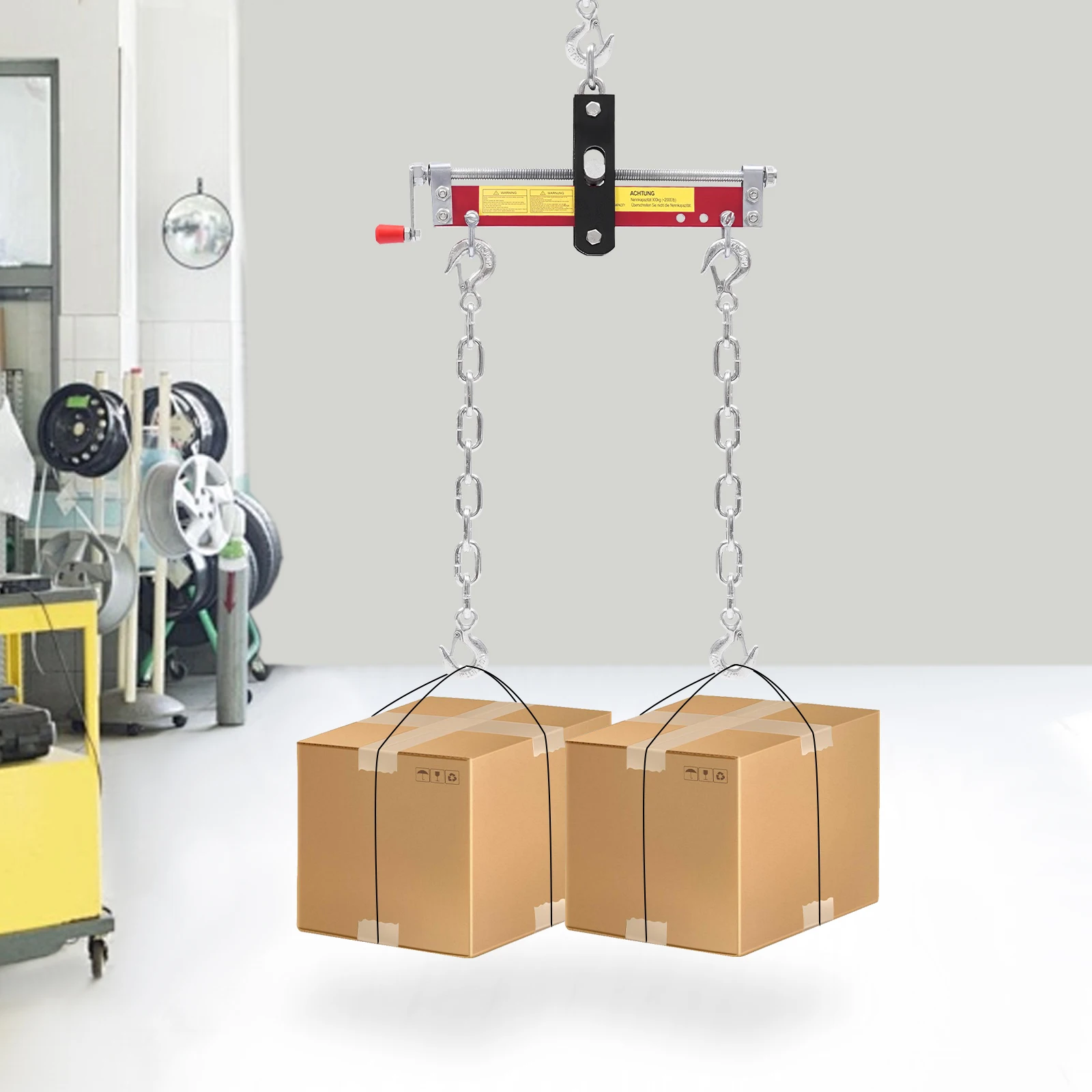 

2000lbs Engine Load Leveler Engine Hoist Engine Hoist Shop Crane Accessory w/Adjustable Handle Engines Transmissions