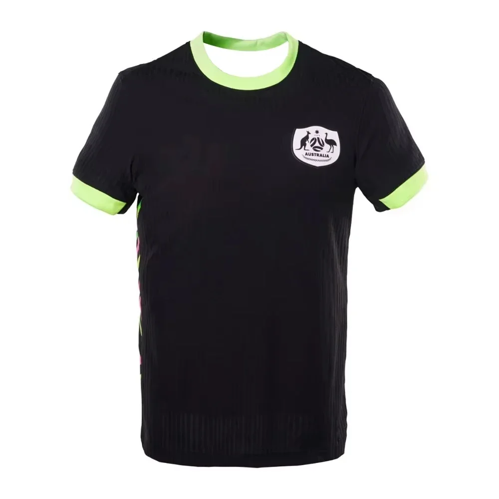2025 Australia Home Away Football Jersey Men T Shirt 3D Printed Youth Kids Soccer Training Uniform Quick-drying Tee Men Clothing