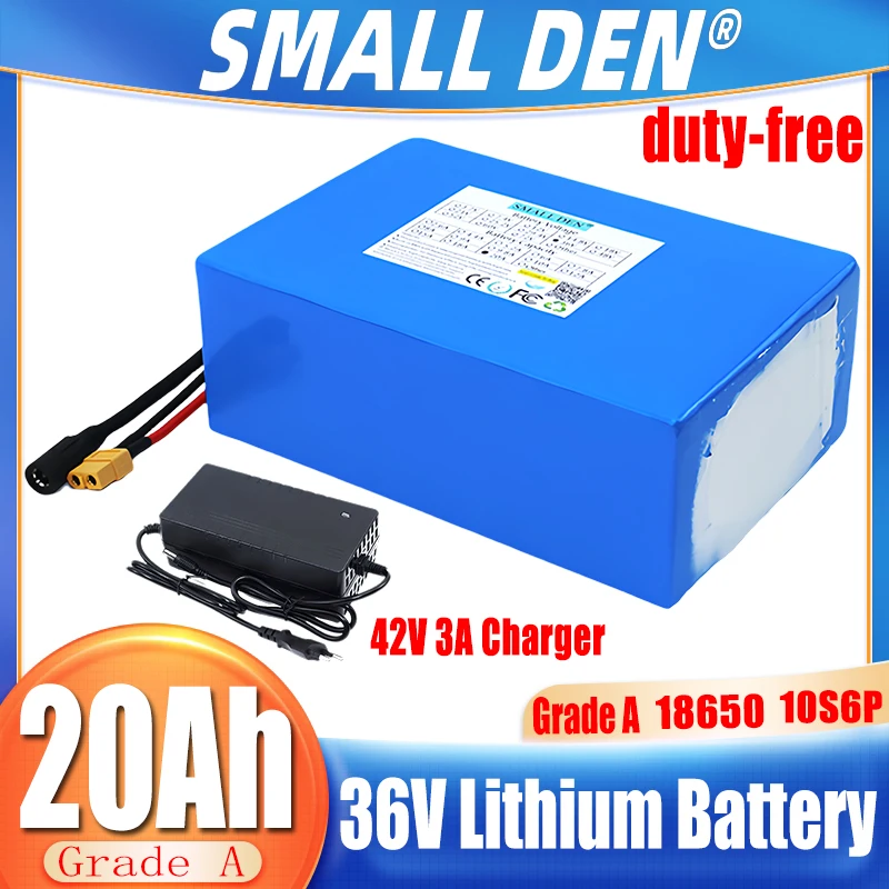 10s6p 36v 20ah Brand new original 500-1000W large capacity lithium battery uses most vehicles and supports product customization